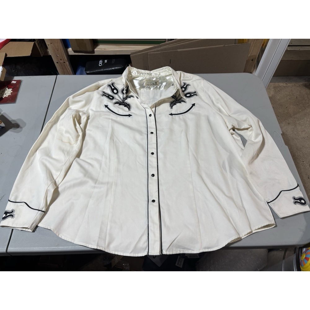 ladies roper pearl snap shirt size 3X Western‎ Vintage